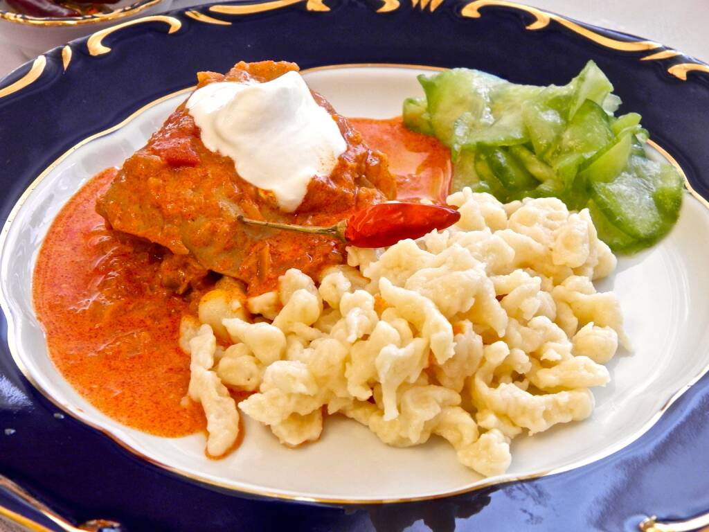 Hungarian Chicken Paprika with Spaetzle Recipe (Paprikás Csirke)